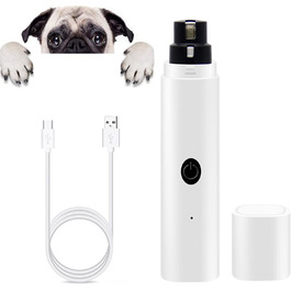 Електричний точило для собачих кігтів з LED-підсвічуванням, акумуляторний, для собак великих, середніх та малих порід, котів. Безшумний, безболісний точило для кігтів.