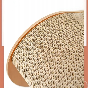 Низька картонна дряпалка для великих котів, коричнева, до 60 см