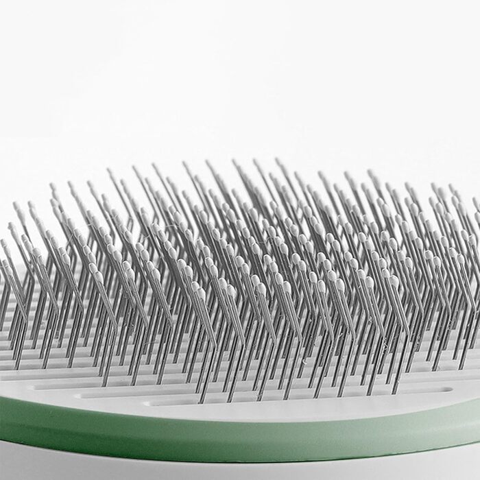 Гребінець для котів Slicker Brush – видалення шерсті, проти випадання, з UV-ф функцією, антиковзаюча ручка, для купання та подорожей, білий