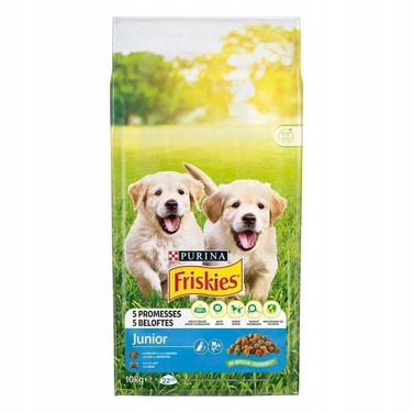 Корм для цуценят Friskies Junior з куркою, молоком та овочами, 15 кг