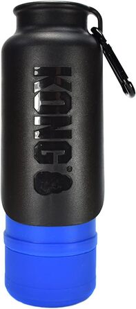 Ізольована пляшка для води з поїлкою KONG H2O, 750 мл, синя – для подорожей з тваринами