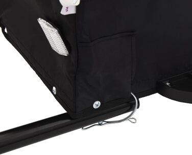 Причіп для собак Gecheer - чорно-жовтий, вантажопідйомність 30 кг, з прапором та відбивачами, 122 x 52.5 x 42.5 см