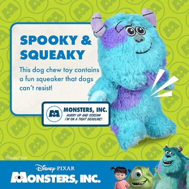 М'яка іграшка для собак Disney Pixar Monsters Inc Саллі – офіційна плюшева іграшка для собак, фільм Монстри на канікулах, для всіх порід