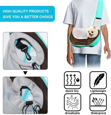 Транспортна сумка для собак та котів FeimaX Roa (S, Зелений)