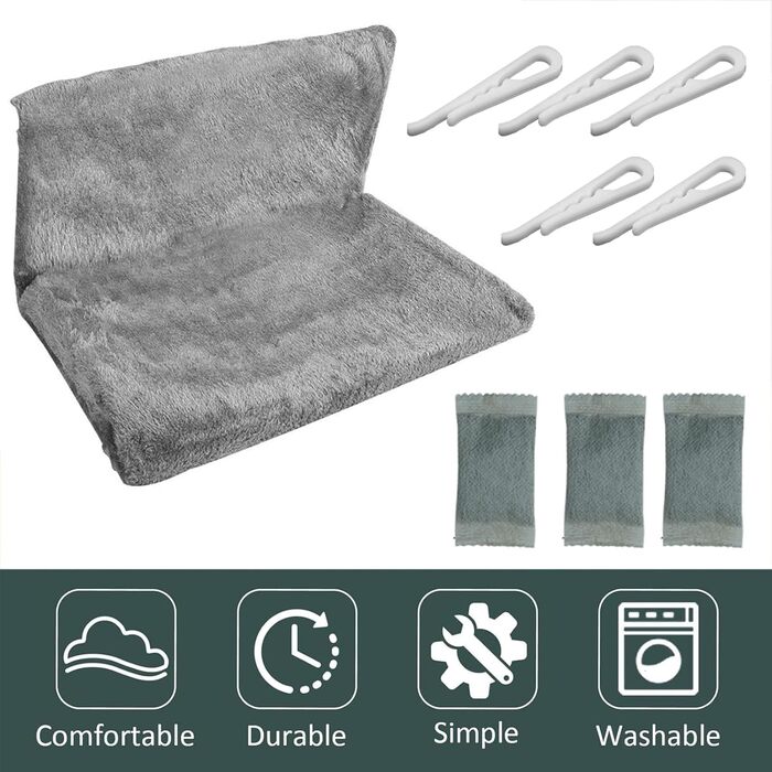 Килимок для обігрівача для котів, лежанка-гамак для котів на батарею з м'яким плюшевим покриттям, зручна лежанка для котів на радіатор, підходить для всіх типів обігрівачів