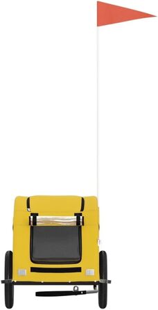 Причіп для велосипеда для тварин, жовтий, Oxford-тканина, 124x53x53 см