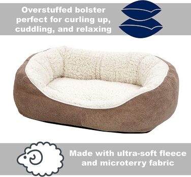 Лежак для собак Midwest Homes for Pets, коричнево-сірий, малий розмір