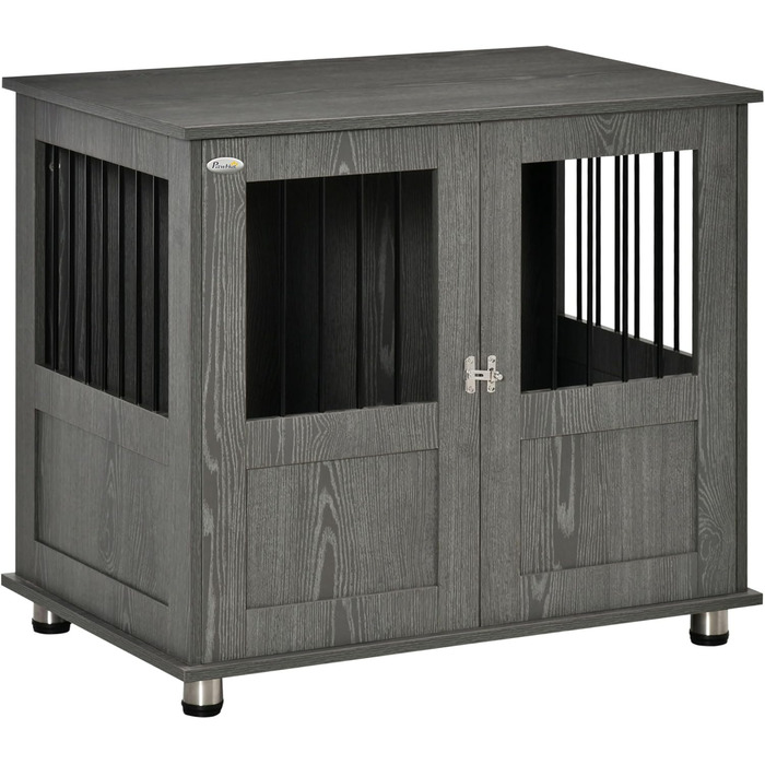 Клітка для собак PawHut - вольєр, переноска для маленьких та середніх собак, сіра, 85 x 55 x 75 см