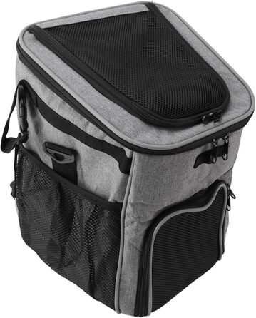 Велосипедний крісло-переноска для тварин RIZGHWOY: водонепроникний та дихаючий, сірий колір, велике завантаження, для кемпінгу та подорожей