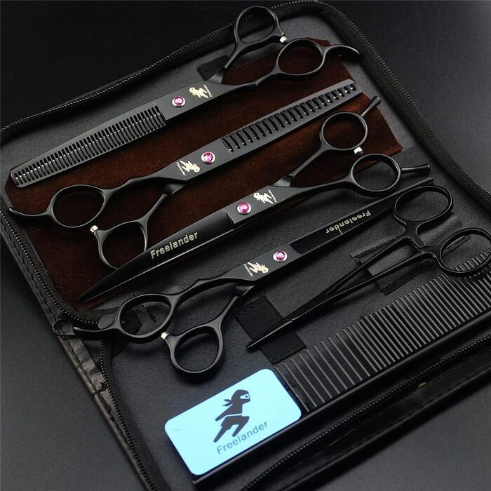 Набір професійних ножиць для грумінгу собак та котів Linke Hand, нержавіюча сталь, преміум якість