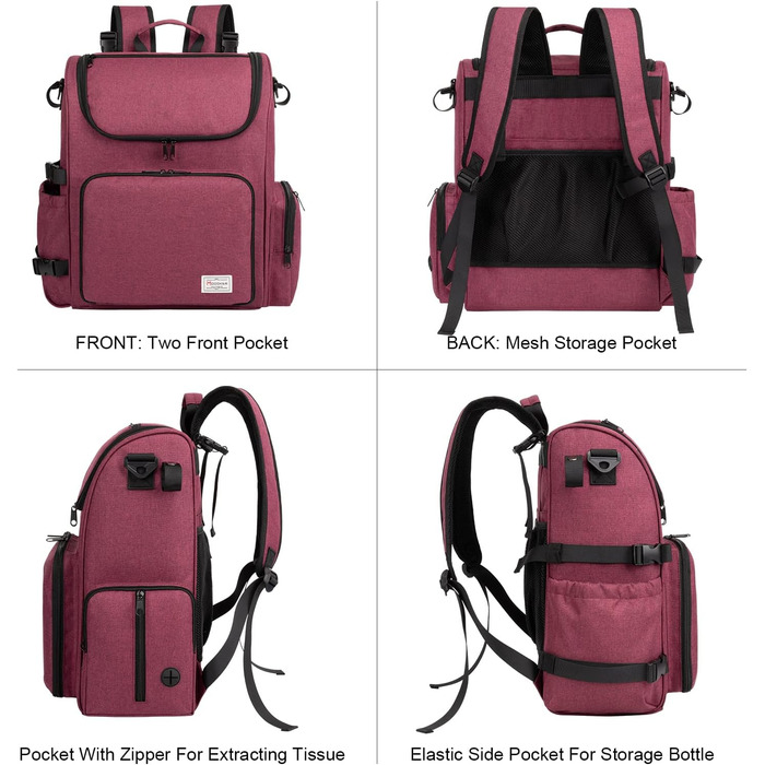 Модерна переноска для собак та котів Modoker, схвалена авіакомпаніями. Комплектація: органайзер, 2 контейнери для корму, 2 складні миски, плечовий ремінь (Рожевий)