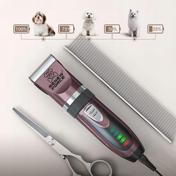 Професійна потужна та тиха машинка для стрижки собак, котів та інших домашніх тварин