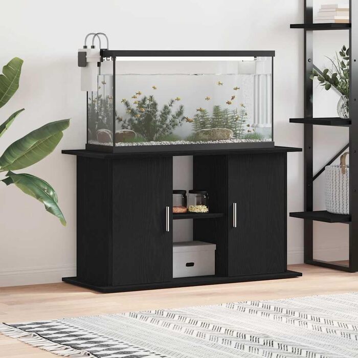 Тумба для акваріума vidaXL 101x41x58 см, ДСП, чорний дуб, стійка шафа для акваріума