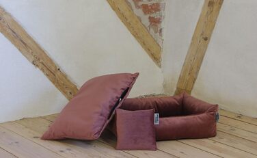 Ліжко для собак і котів Lycce Kuschelsofa із оксамиту, рожеве, розмір 1