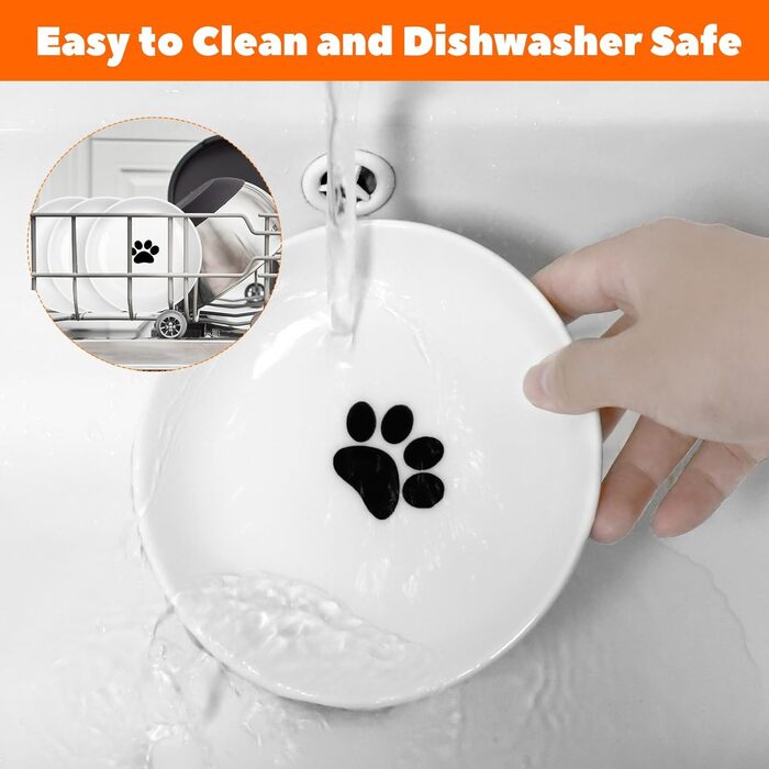 Набір мисок для котів з кераміки (3 шт.) з антиковзкими килимками, миски для корму котів, собак, кроликів, керамічні миски для їжі