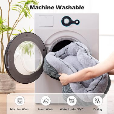 Ортопедичне ліжко для собак Invenco, розмір M, тепле та м'яке, з антиковзною основою (30x24x9 см), колір Marineblau