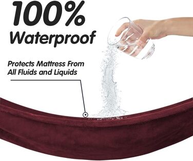 Водонепроникний килимок DUJUIKE для собак та котів, 76x102 см, бордовий (фланель)