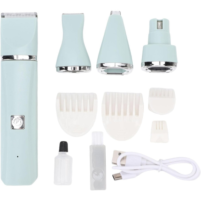 Набір для догляду за тваринами 4-в-1 Fafeicy: електрична машинка для стрижки, триммер та точилка для нігтів для дому