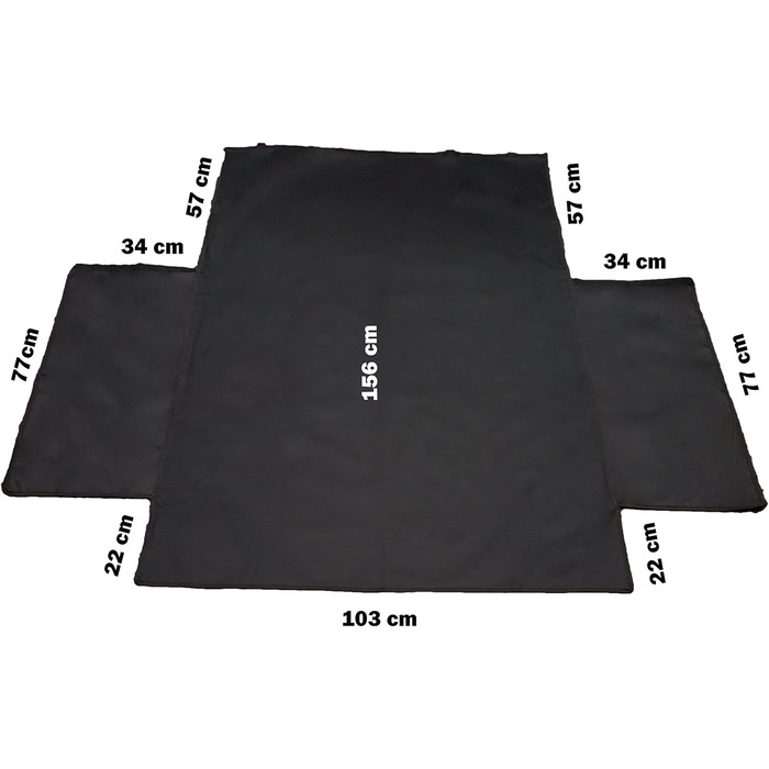 Захист для багажника автомобіля для собак Universal Schondecke - водовідштовхувальний, чорний, з боковим захистом