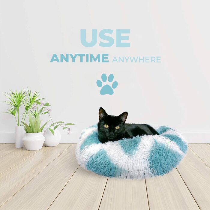Ліжко для котів Whiskers & Friends, велике і мале, для дому, заспокійливе, м'яке, для котів і собак, меблі для котів, знімний чохол, що переться