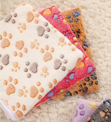 М'яка тепла ковдра для собак та котів з флісу, 50х70 см, бежева