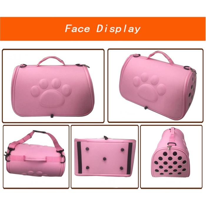 М'яка переноска для котів Huehkir - сумка-переноска для вигулу, рожева