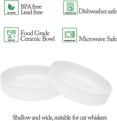 Котло propositionsми з кераміки для котів та кошенят, 15 x 4 см (білий)