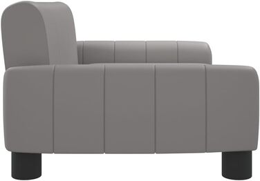 Крісло-ліжко для собак та котів з екошкіри, 70x45x30 см, сірий колір. Зручне, водовідштовхувальне та довговічне ліжко для домашніх тварин