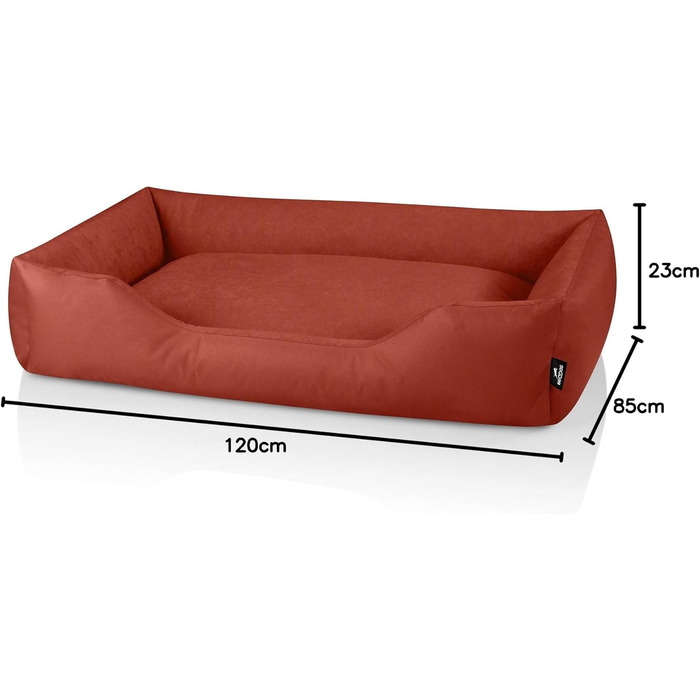 BedDog Zara: лежанка для собак середнього розміру, XL (120x85x23 см), бежевий колір