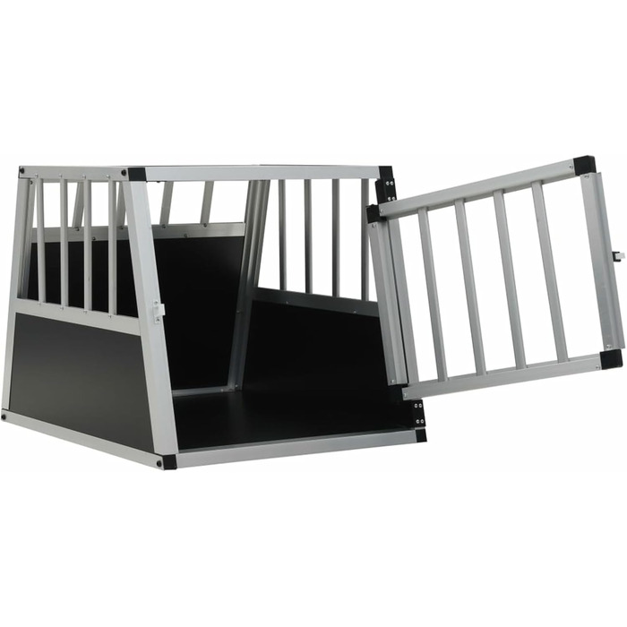 Транспортна переноска для собак Gecheer, складана переноска для великих собак XXL, алюміній та MDF, для безпечного транспортування в автомобілі (54 x 69 x 50 см)