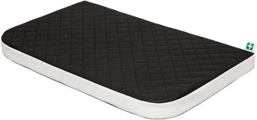 Ортопедичний лежак для собак MEDICO Lux ÖKOLEINEN, 75x50x15 см - лежанка для маленьких, середніх та великих собак, водонепроникна, ергономічна, білий з чорним