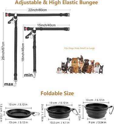 Автомобільний ремінь безпеки для собак Kelivi 3-в-1, чорний. Підходить для великих, середніх та маленьких собак. Ремінь безпеки для тварин, кріплення до підголівника, фіксація, нашийник.