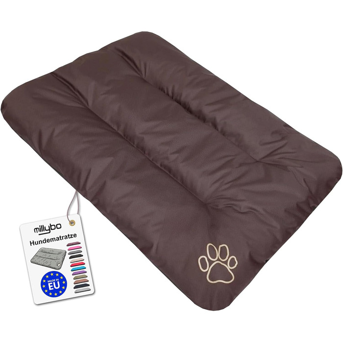 Матрац для собак, лежанка для собак великих, середніх та малих порід - вологостійкий килимок для собак, м'який лежак з піни, Outdoor & міцний матрац для собак - 90x60x8 см Коричневий R1(90 x 60 см) Коричневий