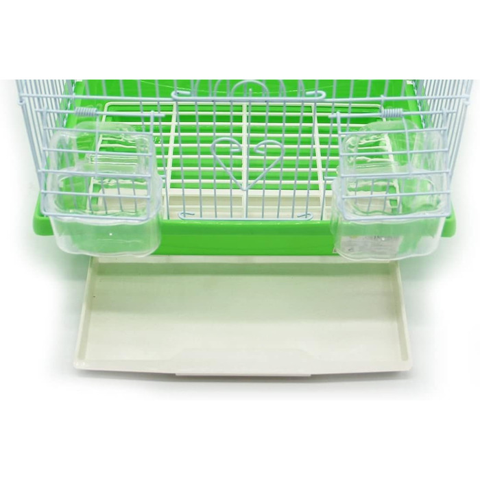 Клітка для птахів BPS металева з годівницею та гойдалкою, 30 x 23 x 39 см, BPS-1160