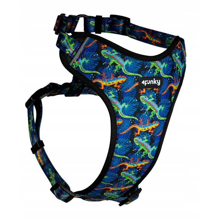 Шлейка Guard Comfort Wild Gecko від 4Funky | Регульована, для малих собак (розмір XS)