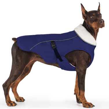 Зимовий водонепроникний одяг для собак EMUST, регульований теплий підігрудник для малих, середніх та великих собак, синій, розмір L