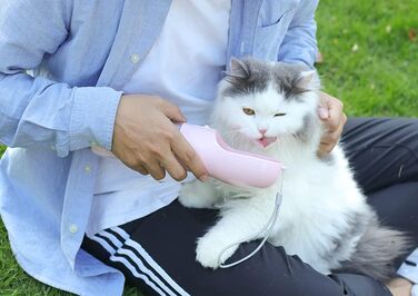 Водяний посуд для собак KOEY, портативна пляшка, рожевий