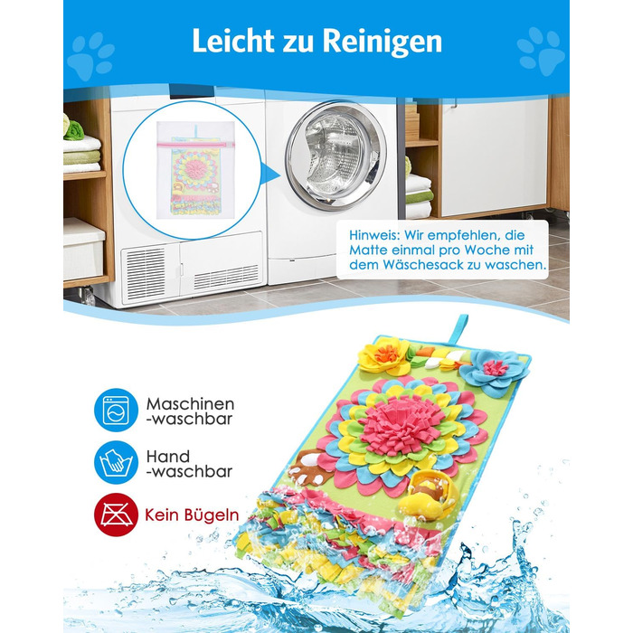 Килимок для собак Brifit для інтелектуальних ігор 78 x 48 см, іграшка-головоломка для малих та середніх собак, миється, тренувальний килимок, проти нудьги, стимулює інтелект