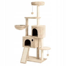 Високий когтеточка-комплекс з лежаком та стовпчиком для кігтів, вежа Wideshop 101 — 160 см