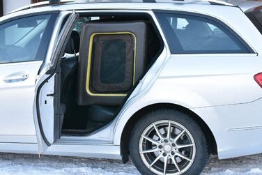 Транспортна переноска для собак Tami - переноска-авіабокс, клітка для собак, переноска для автомобіля, клітка для багажника, сітчаста переноска для собак, автотранспортна переноска, переноска для собак Backseat S