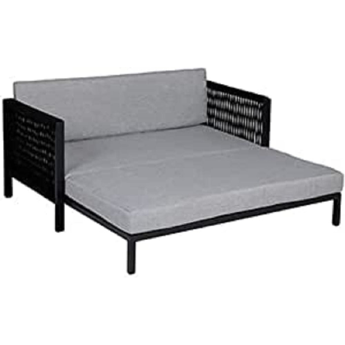Диван для собак greemotion з алюмінієвим каркасом та мотузкою, 100x40x117 см, антрацит/сірий