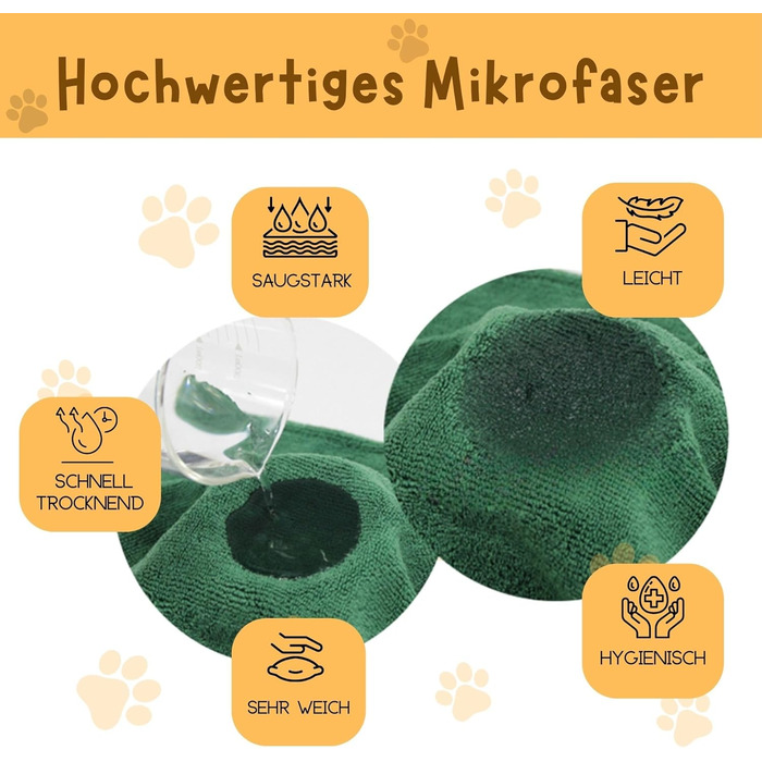 Рушник для собак Luminoza: мікрофібра, швидко сушить, для собак та котів (Сірий)