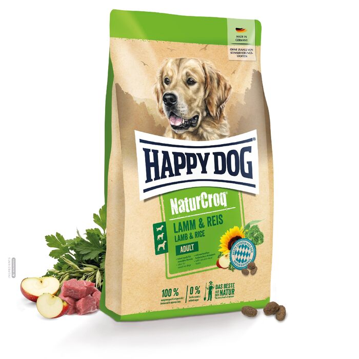 Сухий корм для собак Happy Dog NaturCroq з ягнятиною та рисом для чутливого травлення, 15 кг