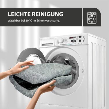 Крісло-лежанка для собак Rohrschneider, Made in EU, з антиковзким покриттям, сірого кольору, розмір 1 (50 x 80 x 7 см), з мискою для корму. Підходить для собак маленьких, середніх та великих порід, а також для котів.