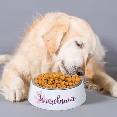 Миска для корму для собак з іменем PrintPlanet® - персоналізована миска для тварин з гравіюванням (Layout 1)