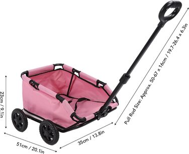 Складана візок для собак 4-Rad, Переносний дитячий візочок для домашніх тварин, візок для котів та собак, 51 x 35 x 23 см, підходить для собак, котів та інших дрібних тварин