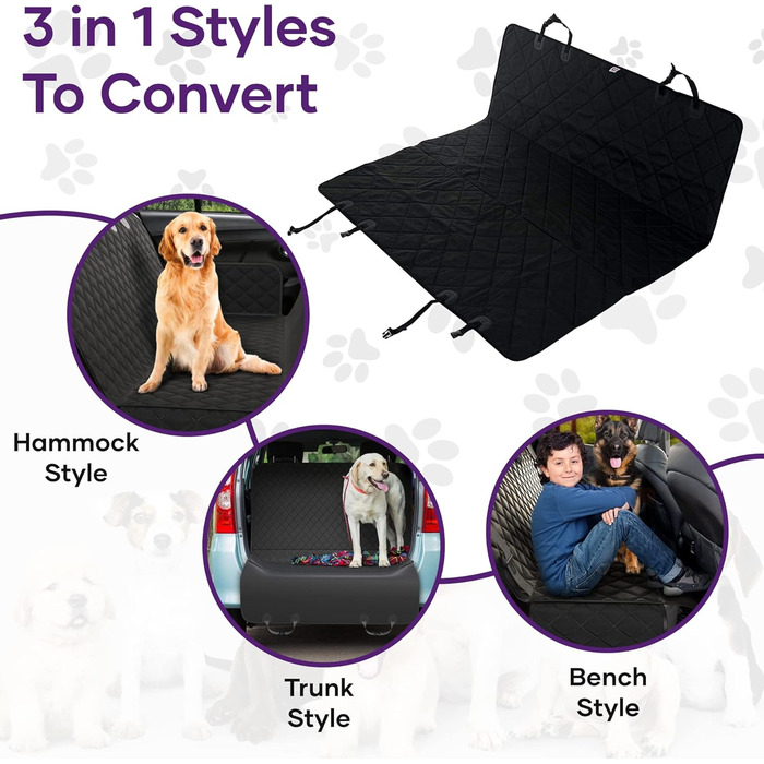 Захист для заднього сидіння та багажника автомобіля - килимок для собак (145 x 147 см, XL)