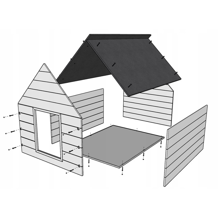 Буда для собаки MebloStyl, дерево, зовнішні розміри: 101 см x 69 см x 69 см