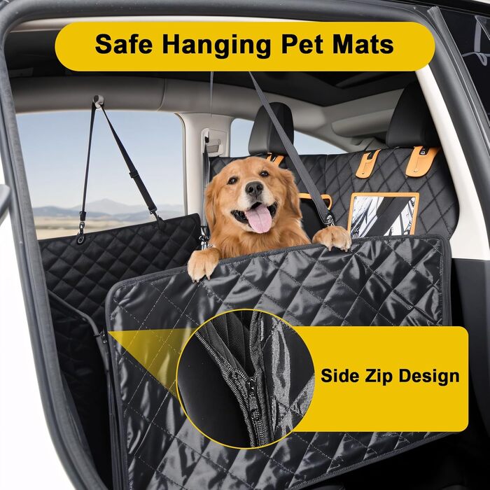 Водонепроникна підстилка для собак у машину: захист заднього сидіння, hardsole, для подорожей та транспортування