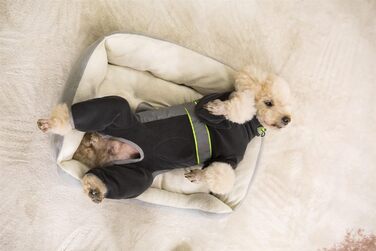 Флісовий теплий зимовий костюм для собак BT Bär з кільцем D, світловідбиваючими елементами та блискавкою (S, Темний сірий)